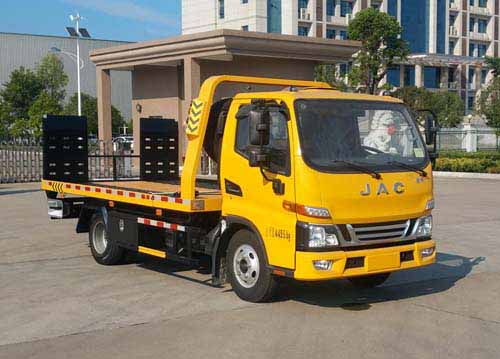 江淮駿鈴V5藍(lán)牌一拖二平板清障車(chē)